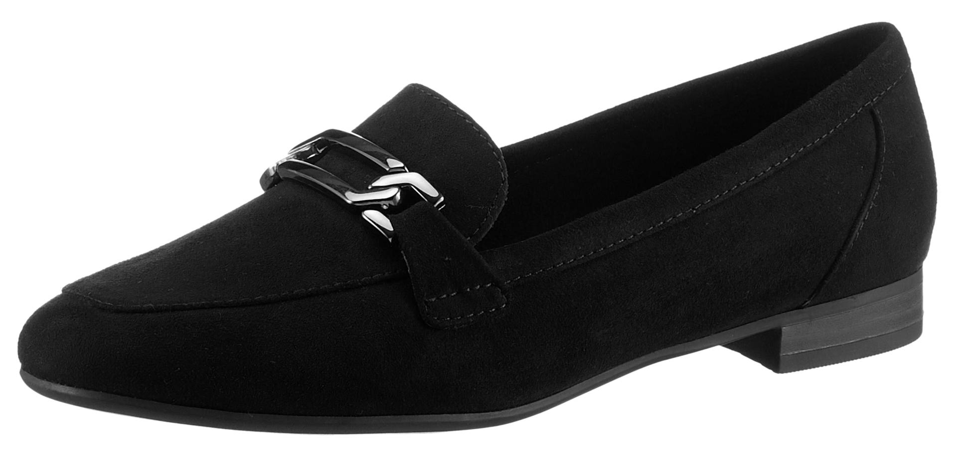 MARCO TOZZI Loafer, Slipper, Business Schuh, Festtagsschuh mit elegantem Zierriegel von marco tozzi