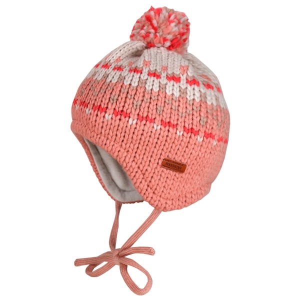 maximo - Baby-Mütze ausgenäht mit Pompon - Mütze Gr 41 cm;43 cm;45 cm;47 cm;49 cm grau;rosa von maximo