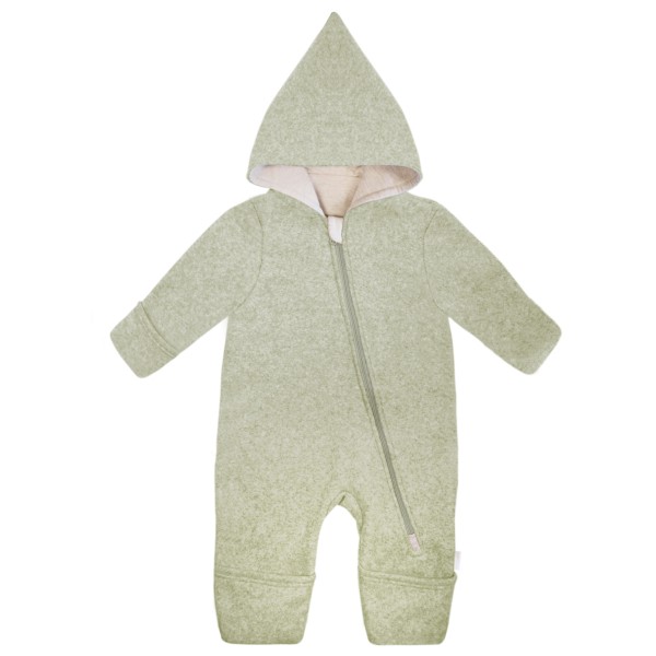 maximo - Baby's Overall Baumwollfleece Jerseyfutter - Overall Gr 62/68 mineral /braun von maximo