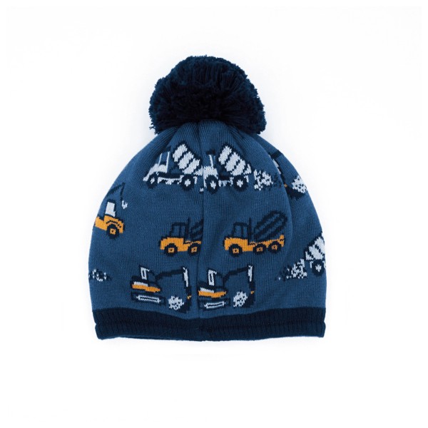maximo - Boy-Mütze Baufahrzeuge mit Pompon und Futter - Mütze Gr 47 cm blau maximo - Boy-Mütze Baufahrzeuge mit Pompon und Futter - Mütze Gr 47 cm blau von maximo