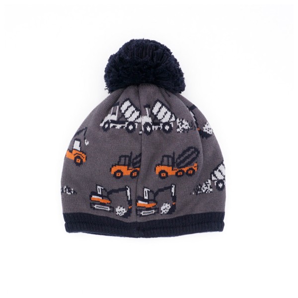 maximo - Boy-Mütze Baufahrzeuge mit Pompon und Futter - Mütze Gr 55 cm blau maximo - Boy-Mütze Baufahrzeuge mit Pompon und Futter - Mütze Gr 55 cm blau von maximo