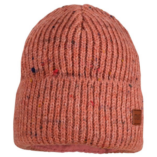 maximo - Girl-Beanie Effektgarn Jerseyfutter mit Umschlag - Mütze Gr 51 cm rot von maximo