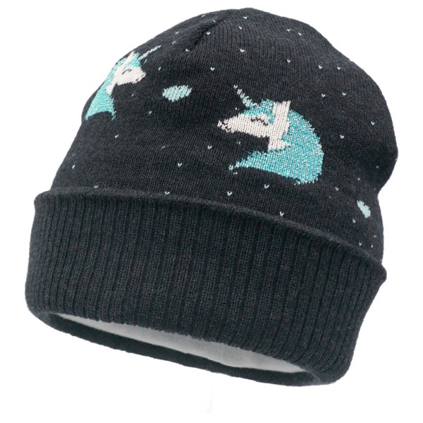 maximo - Girl-Mütze Einhorn mit Umschlag und Futter - Mütze Gr 49 cm schwarz maximo - Girl-Mütze Einhorn mit Umschlag und Futter - Mütze Gr 49 cm schwarz von maximo