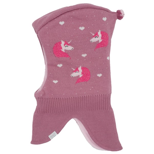 maximo - Girl-Schlupfmütze Jacquard Einhorn - Mütze Gr 53 cm rosa von maximo