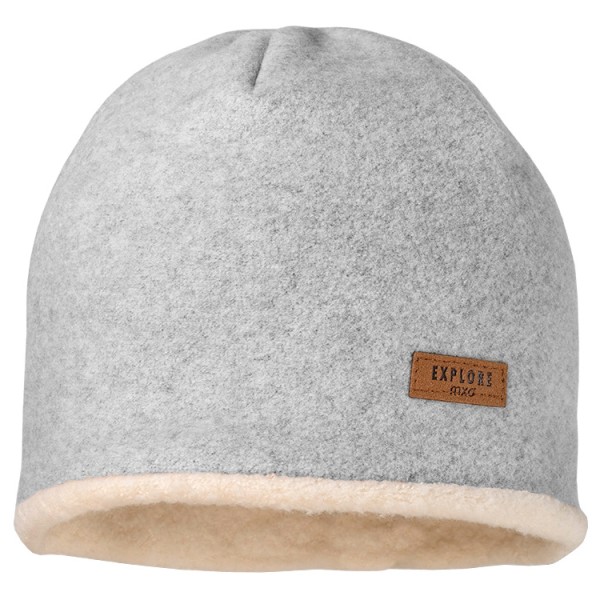 maximo - Kid's Mini-Beanie Baumwollfleece mit Teddyfutter - Mütze Gr 47 cm;49 cm;51 cm beige/braun;grau;oliv von maximo