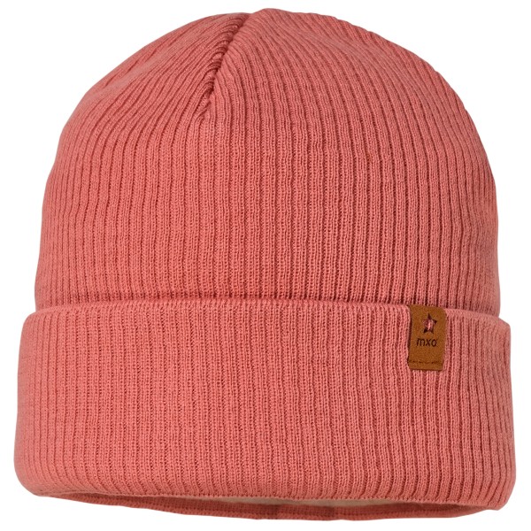 maximo - Kid's Mini-Beanie Umschlag mit Fleecefutter - Mütze Gr 53 cm rot;schwarz/grau von maximo