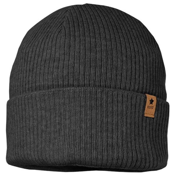 maximo - Kid's Mini-Beanie Umschlag mit Fleecefutter - Mütze Gr 51 cm schwarz/grau von maximo