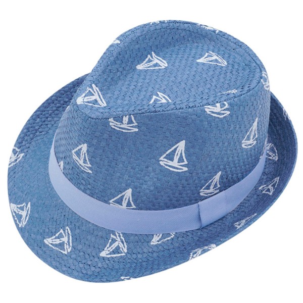 maximo - Kid's Mini Boy Trilby Boat - Hut Gr 49 cm;51 cm;53 cm;55 cm blau von maximo