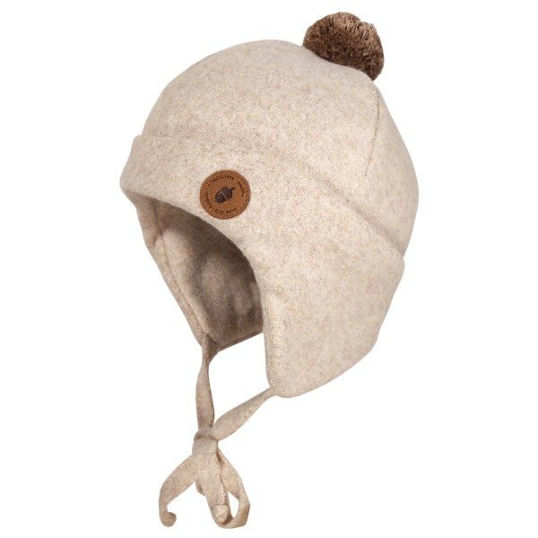 maximo - Kid's Mini-Mütze Fleece mit Pompon und Umschlag - Mütze Gr 43 cm beige von maximo