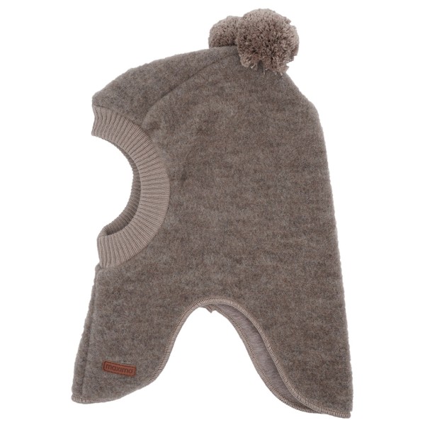 maximo - Kid's Mini-Schlupfmütze Zipfel und Pompons Fleece - Mütze Gr 47 cm;49 cm grau von maximo