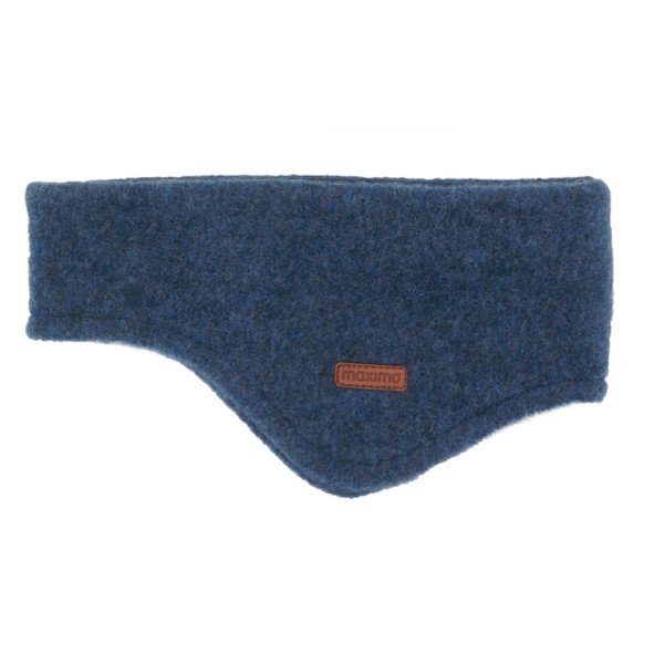 maximo - Kid's Mini-Stirnband ausgenäht Wollfleece - Stirnband Gr 47 cm blau von maximo