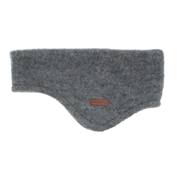 maximo - Kid's Mini-Stirnband ausgenäht Wollfleece - Stirnband Gr 47 cm grau von maximo