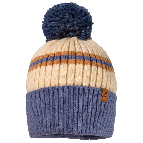 maximo - Kid's Mütze Umschlag mit Pompon und Futter - Mütze Gr 49 cm;53 cm blau;bunt maximo - Kid's Mütze Umschlag mit Pompon und Futter - Mütze Gr 49 cm;53 cm blau;bunt von maximo