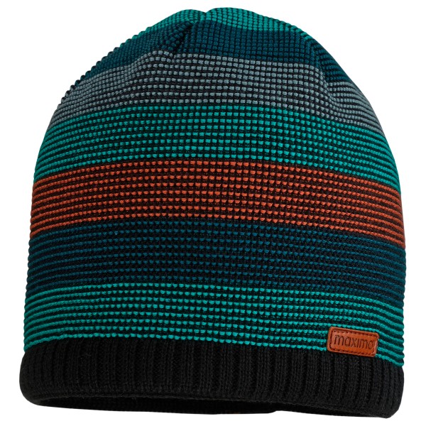 maximo - Mini-Beanie randlos Blockringel - Mütze Gr 51 cm;53 cm;55 cm;57 cm blau;bunt von maximo