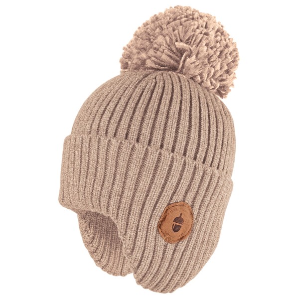 maximo - Mini-Mütze mit Umschlag und Pompon - Mütze Gr 53 cm braun/beige von maximo