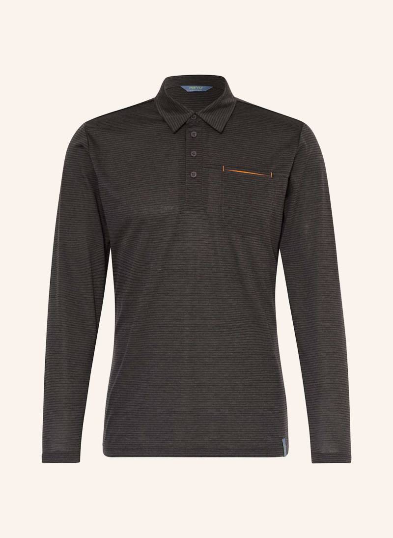 Me°Ru' Funktions-Poloshirt Rundu Ls schwarz von me°ru'
