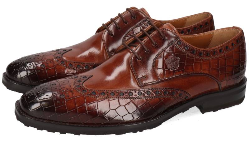 Melvin & Hamilton Budapester »Flynn 4 - vegetabil gegerbtes Leder«, Brogue, Anzugschuh, Schnürschuh mit Flügelkappe von melvin & hamilton