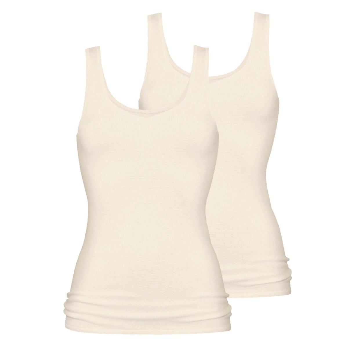 2er Pack 2000 - Unterhemd Tanktop Damen Beige XXL von mey