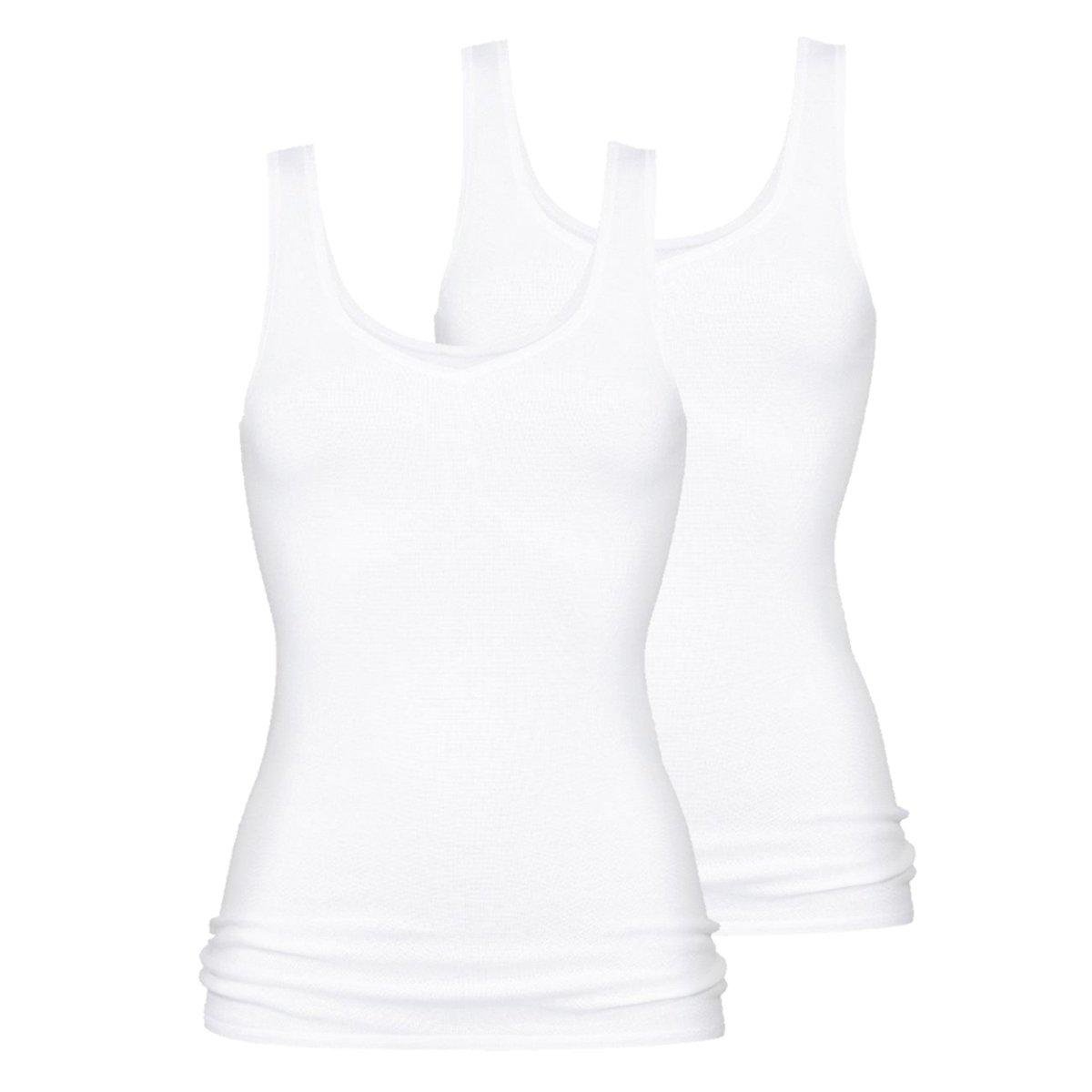 mey - 2er Pack 2000 Unterhemd / Tanktop, für Damen, Weiss, Größe XL von mey