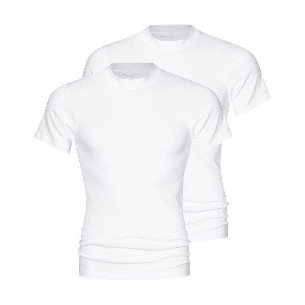 2er Pack Casual Cotton - Unterhemd Shirt Kurzarm Herren Weiss XL von mey