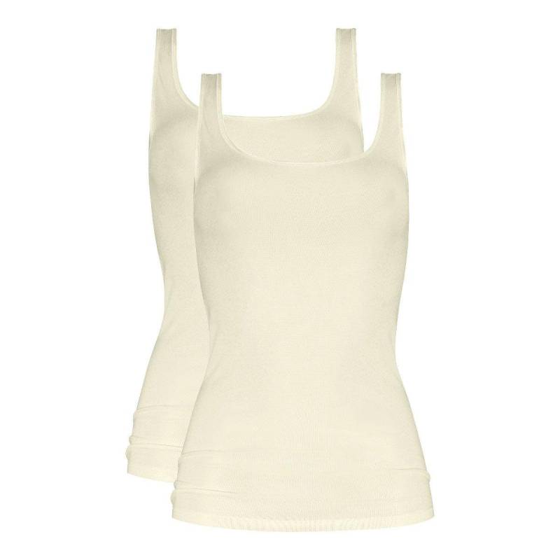 2er Pack Emotion - Unterhemd Tanktop Damen Offwhite L von mey