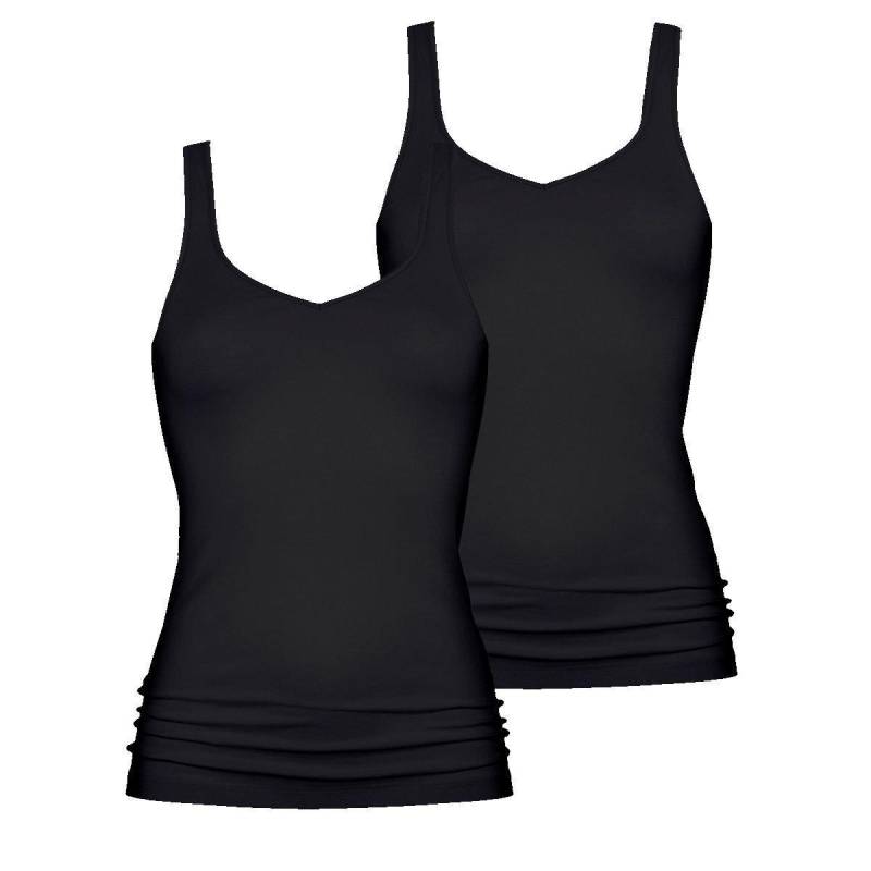 2er Pack Noblesse - Unterhemd Tanktop Damen Schwarz 4XL von mey