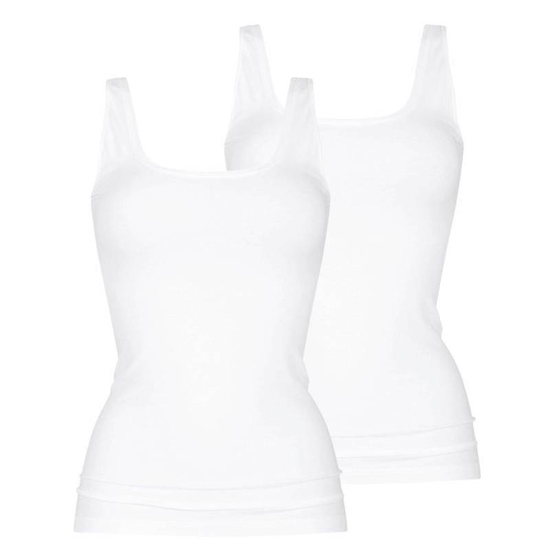 2er Pack Noblesse - Unterhemd Tanktop Damen Weiss S von mey