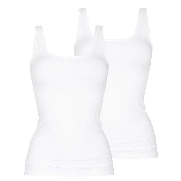 2er Pack Organic - Unterhemd Tanktop Damen Weiss M von mey