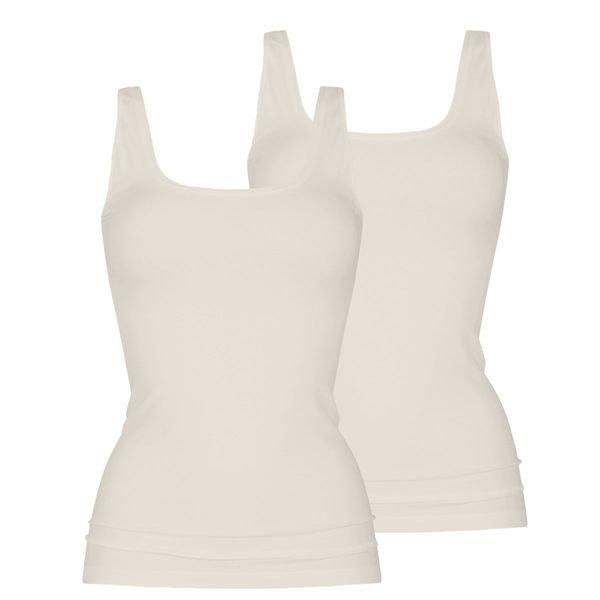 2er Pack Organic - Unterhemd Tanktop Damen Kühles Braun L von mey