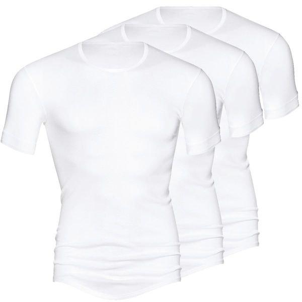 3er Pack Noblesse - Unterhemd Shirt Kurzarm Herren Weiss M von mey