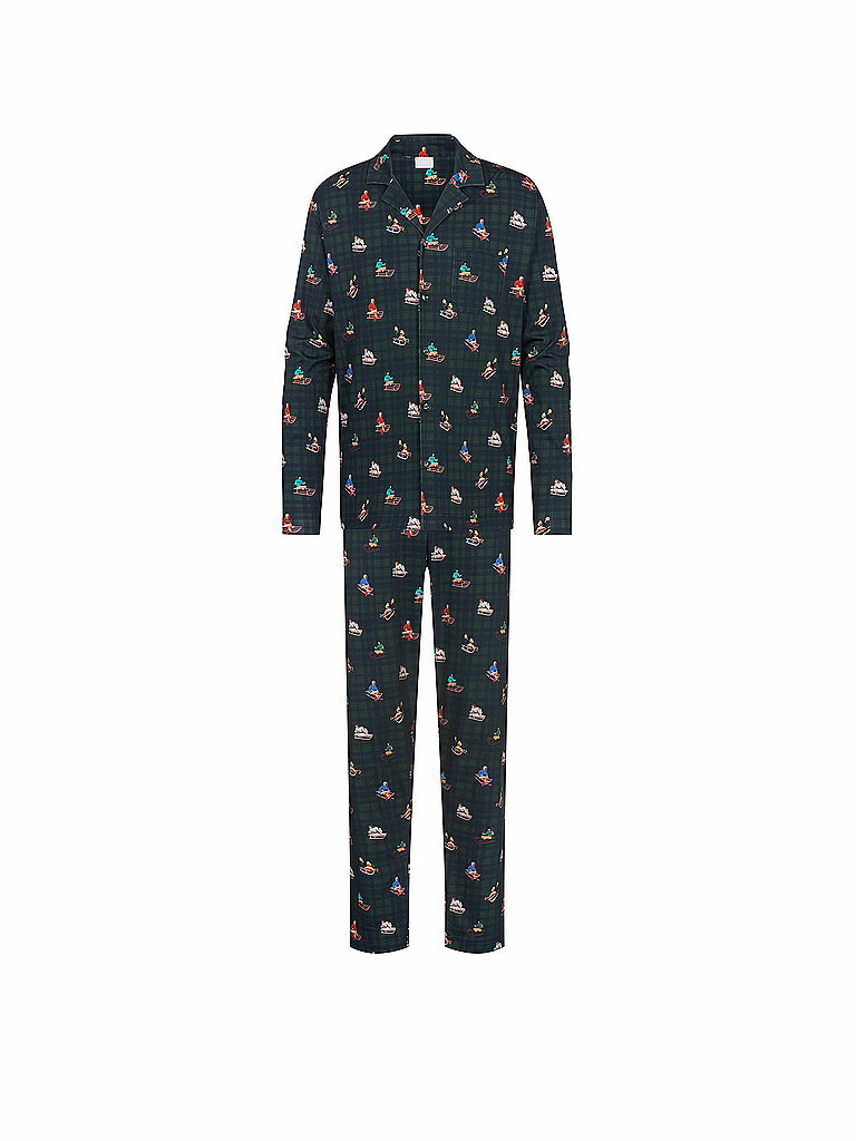 MEY Pyjama english garden dunkelgrün | S von mey