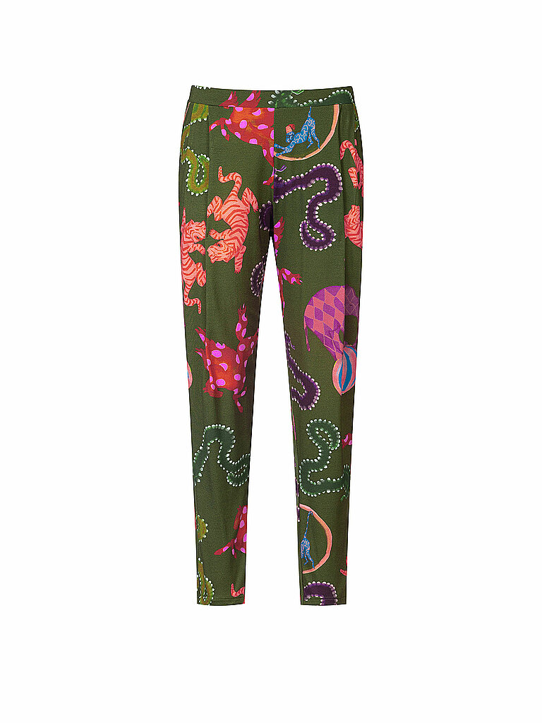 MEY Pyjamahose LOVE CIRCUS pineforest olive | M von mey