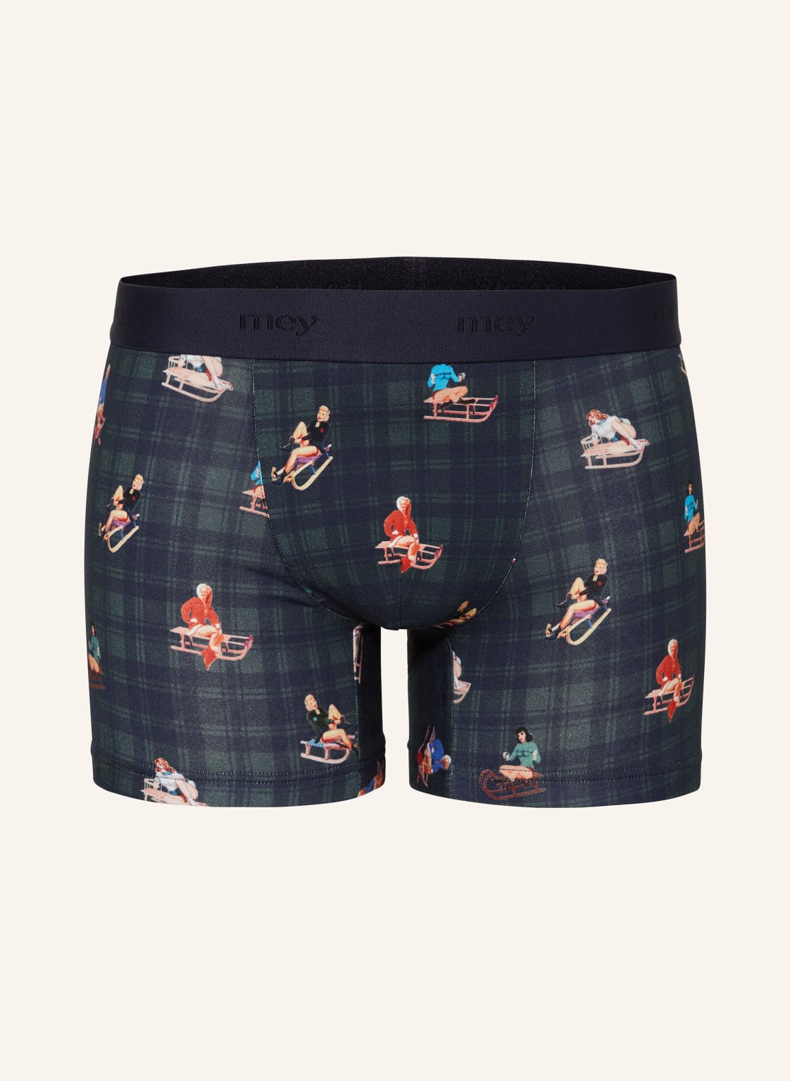 Mey Boxershorts Serie Sledge Ride gruen von mey