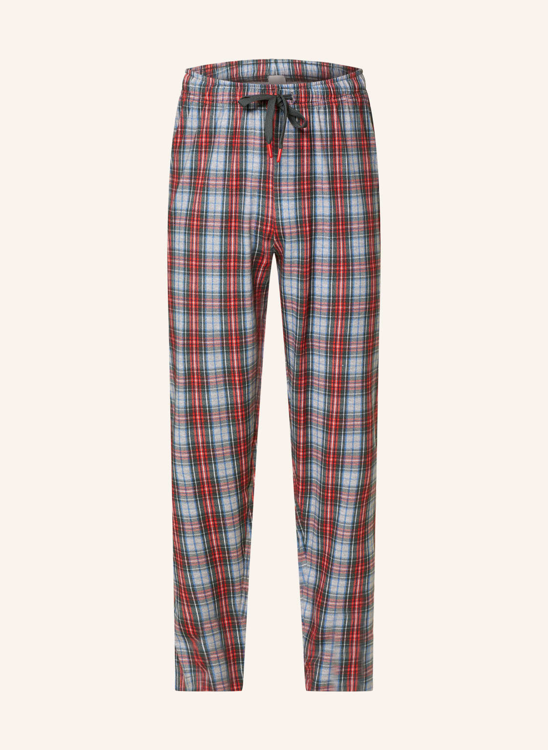 Mey Schlafhose Serie Checkered Pattern Aus Flanell grau von mey