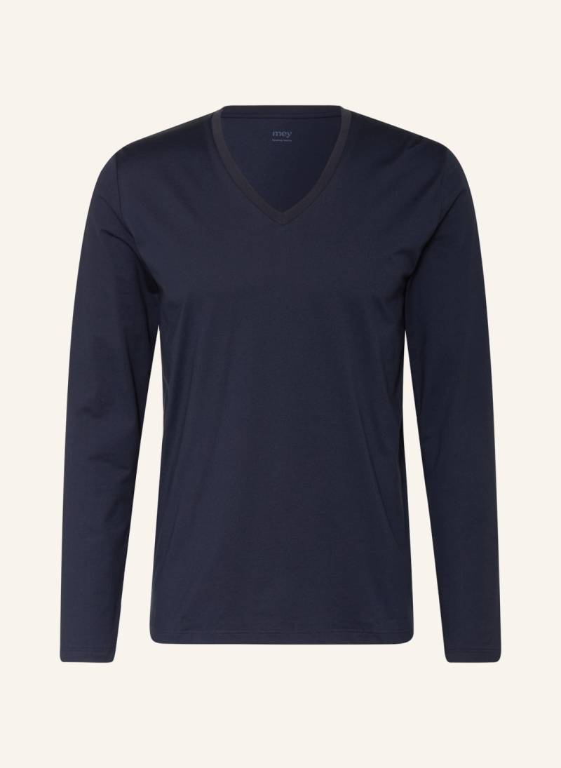 Mey Schlafshirt Serie Dry Cotton blau von mey