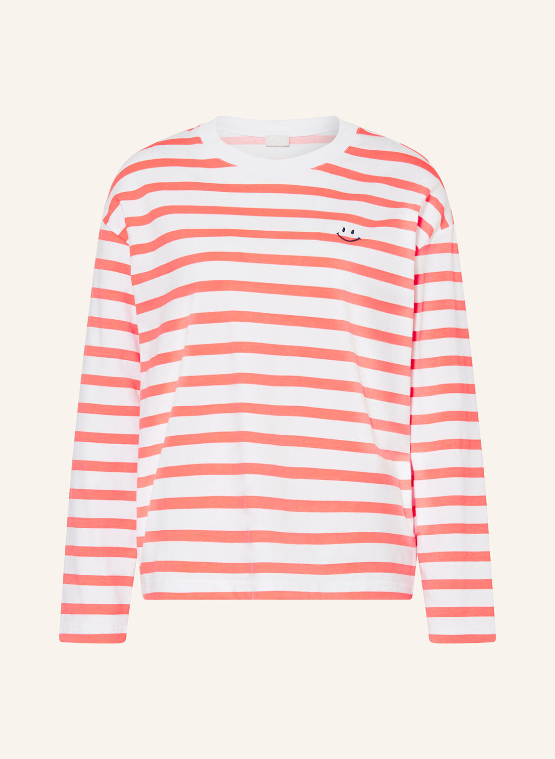 Mey Schlafshirt Serie Summer Stripes rot von mey