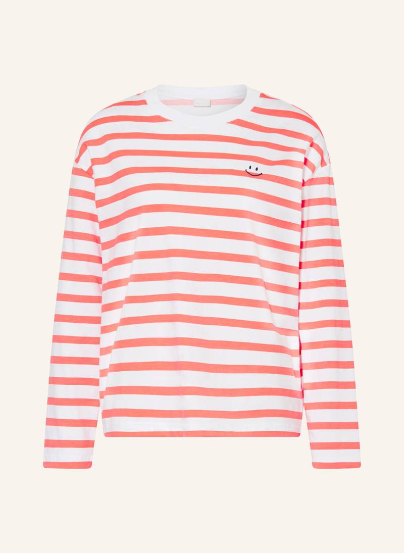 Mey Schlafshirt Serie Summer Stripes rot von mey