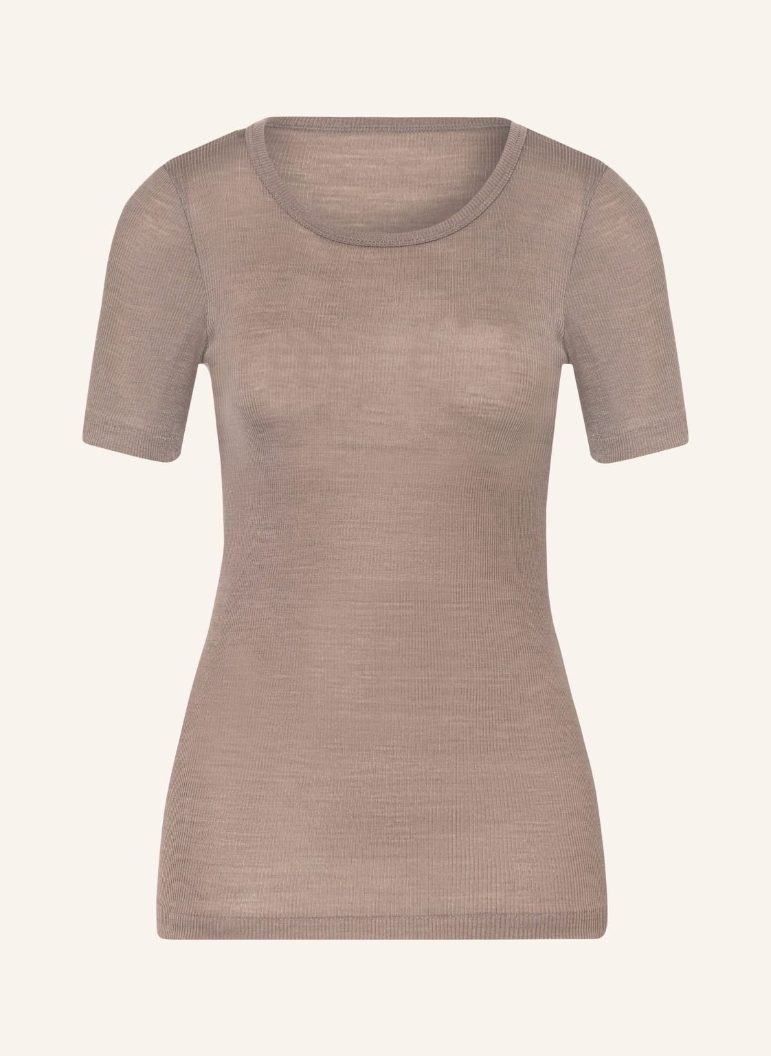 Mey T-Shirt Serie Wool Love Aus Merinowolle Mit Seide beige von mey