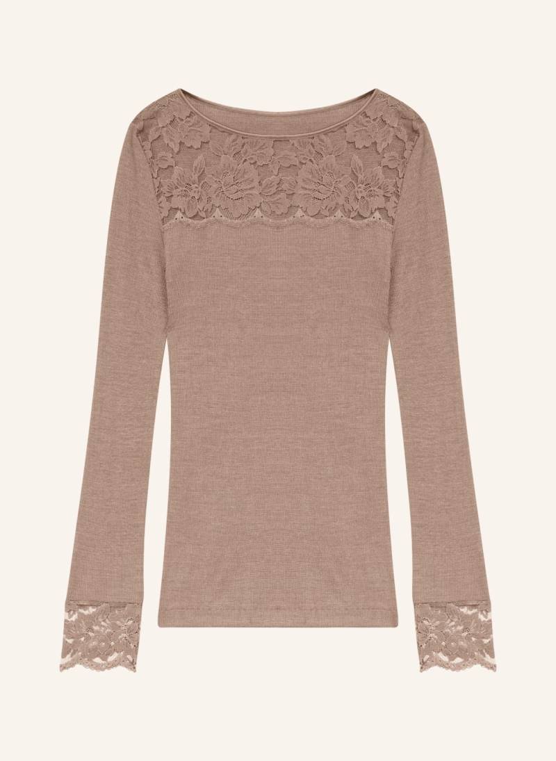 Mey Longsleeve Serie Wool Love Aus Merinowolle Mit Seide beige von mey