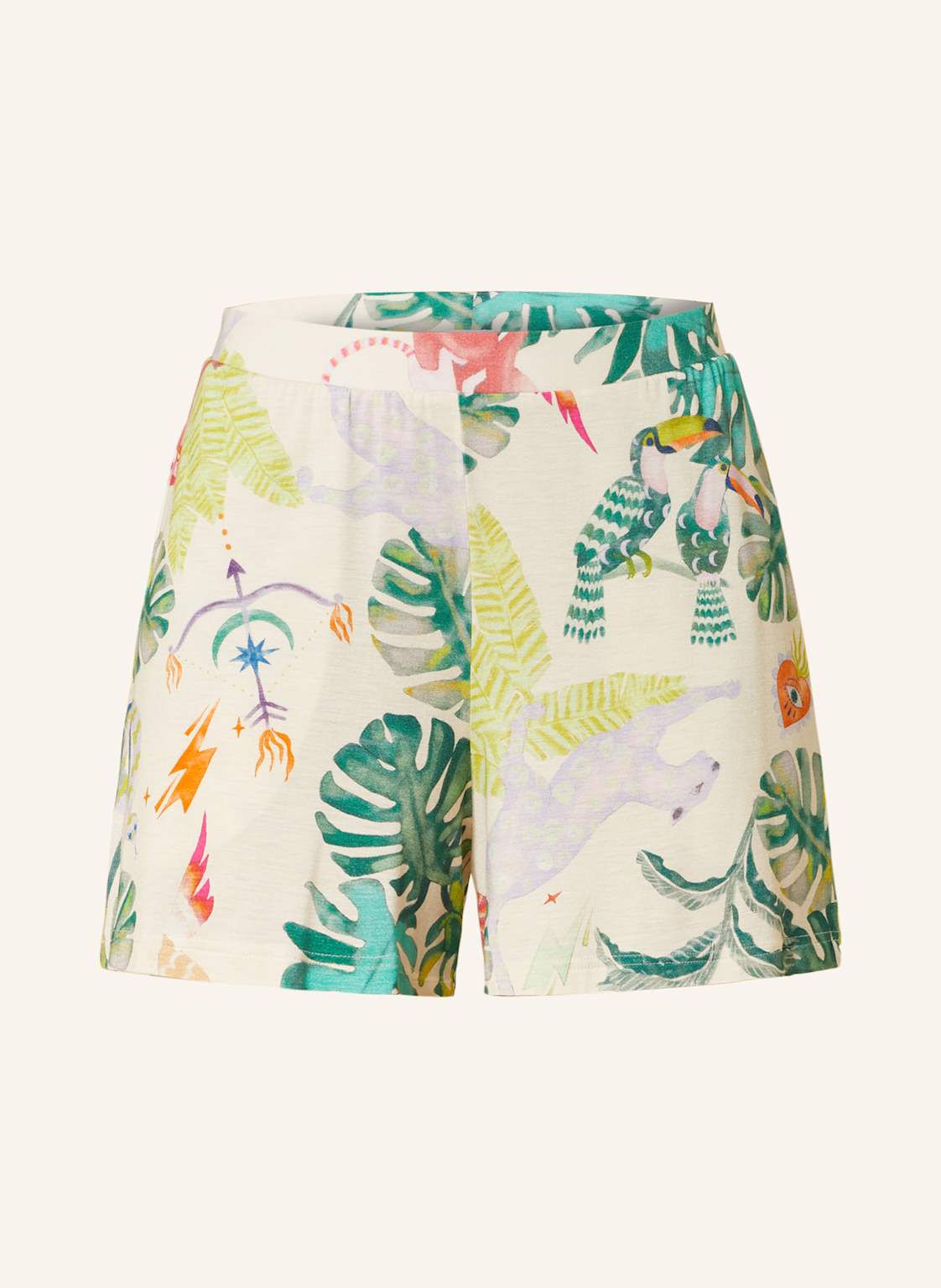 Mey Schlafshorts Serie Mystic Jungle beige von mey