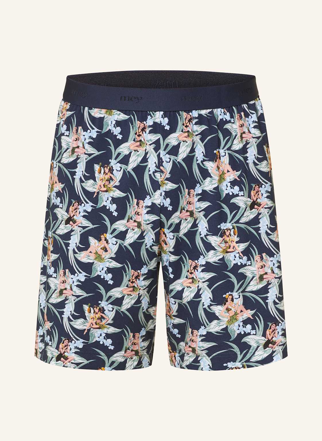 Mey Schlafshorts Serie Tropical Bliss blau Mey Schlafshorts Serie Tropical Bliss blau von mey