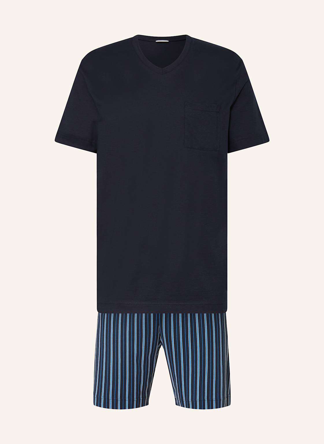 Mey Shorty-Schlafanzug Serie Straight blau Mey Shorty-Schlafanzug Serie Straight blau von mey