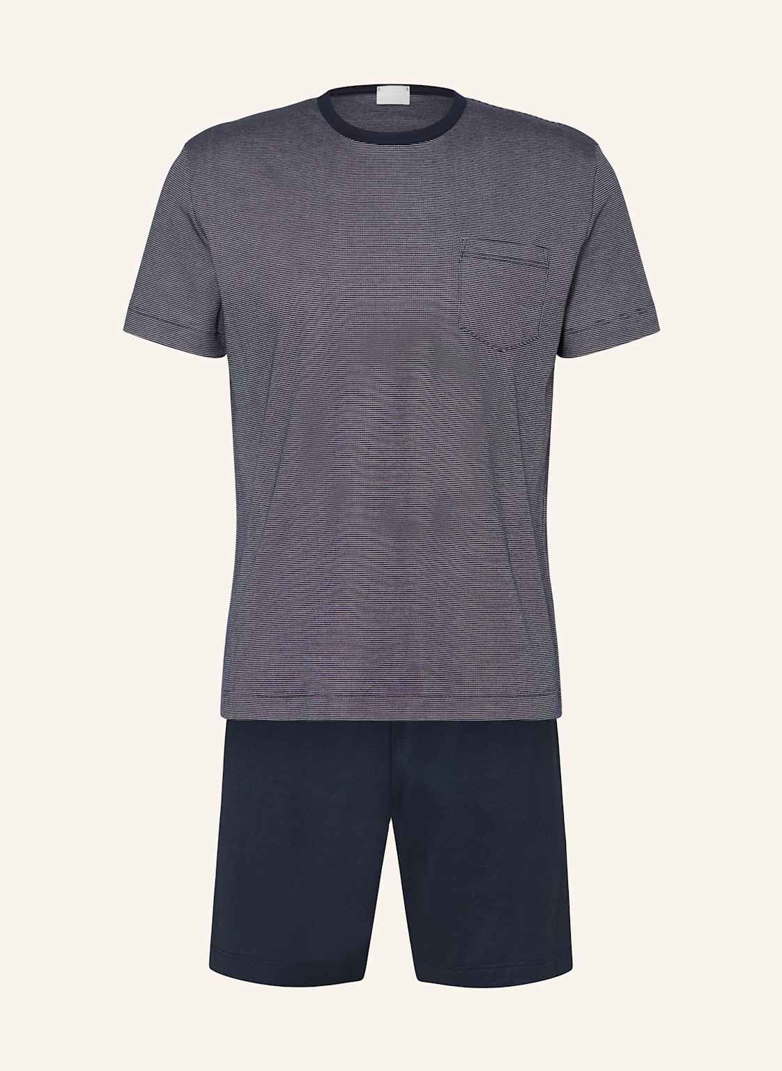 Mey Shorty-Schlafanzug Serie Struktur blau Mey Shorty-Schlafanzug Serie Struktur blau von mey