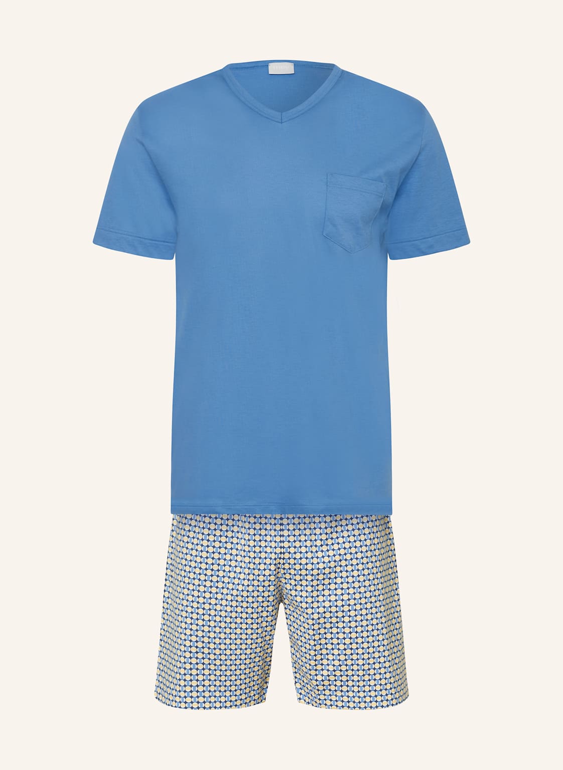Mey Shorty-Schlafanzug Serie Summer Geo blau Mey Shorty-Schlafanzug Serie Summer Geo blau von mey