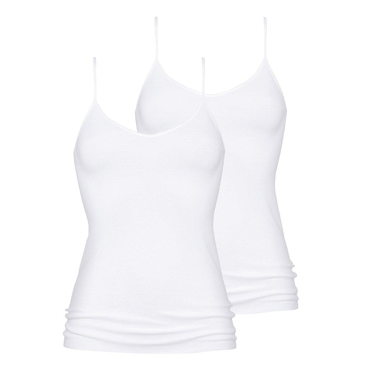 2er Pack Noblesse - Spaghetti Top Damen Weiss 3XL von mey