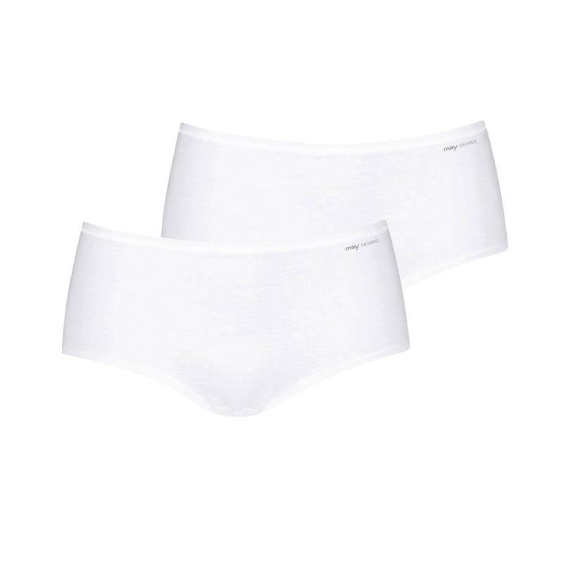 mey - 2er Pack Organic Panty, für Damen, Weiss, Größe 3XL von mey