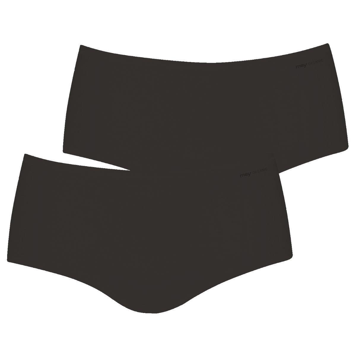 mey - 2er Pack Organic Panty, für Damen, Schwarz, Größe L von mey