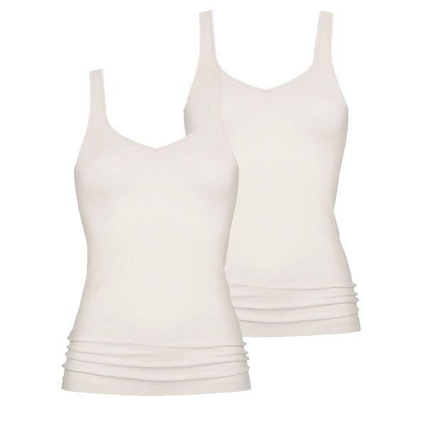 mey - 2er Pack Noblesse Unterhemd / Tanktop, für Damen, Offwhite, Größe M von mey