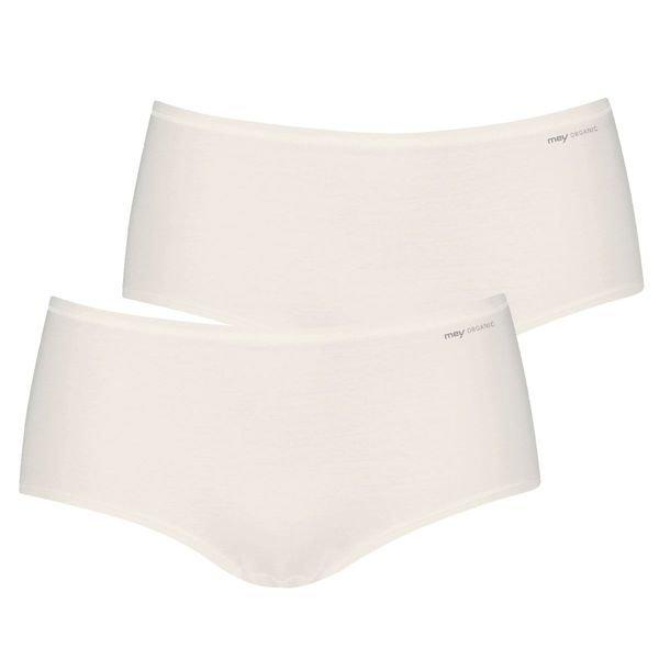 mey - 2er Pack Organic Panty, für Damen, Offwhite, Größe S von mey