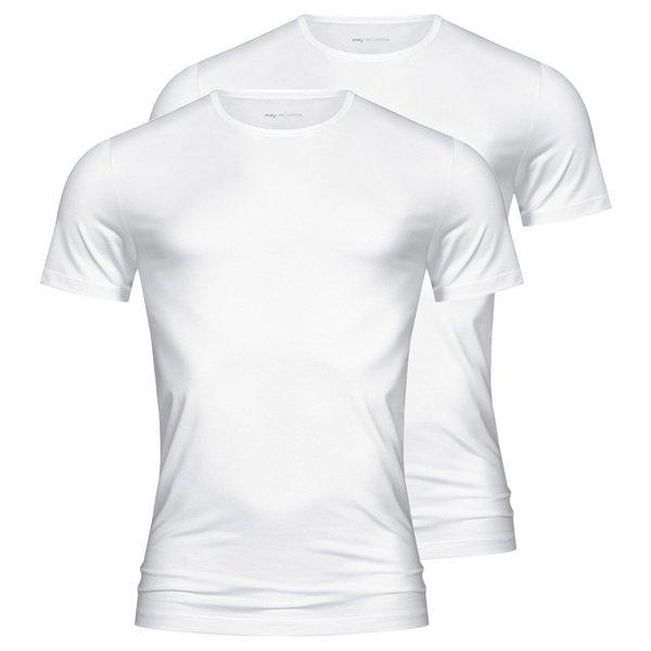 2er Pack Dry Cotton - Unterhemd Shirt Kurzarm Herren Weiss XXL von mey